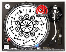 Gears - 7"-12" DJ slipmat for LP turntable record player