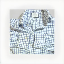 Charles Tyrwhitt Slim Fit Non-Iron Blue Check Dress Shirt 16-34 Men's