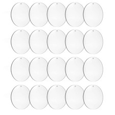 4 Inch Round Acrylic Blanks Ornament 20 Pcs Clear Acrylic Disc Circle With Holes