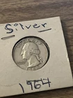 1964 Washington Silver Quarter – 90% Silver – Philadelphia – Circulated