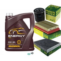 Inspektionspaket 5L Mannol Energy 5W-30 FüR Toyota Yaris 1.5 Hybrid Prius PHV