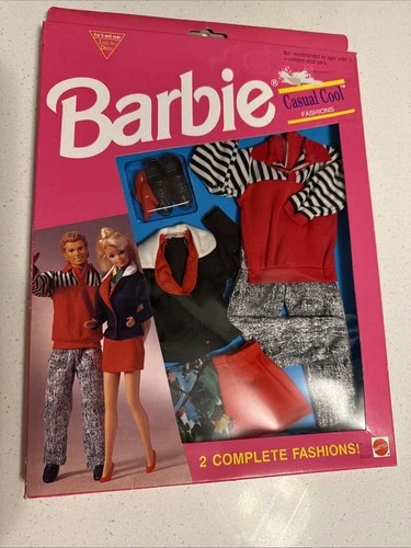 Vintage Mattel Barbie Casual Cool Fashions 8242F Barbie & Ken Outfits 1992 NIB