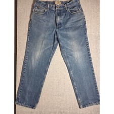 L.L.Bean Classic Fit Jeans Mens 35X29 Blue Me...