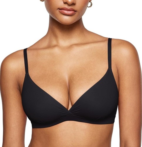 Sujetador INLYRIC Mujer Inbarely Triángulo Bralette Inalámbrico Sin Forro Cuello en V Pequeño - Imagen 1 de 5