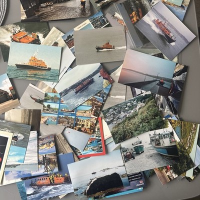 100 RNLI Rettungsboot Postkarten Fotos Seeschifffahrt Boote gemischt Restposten zufällig