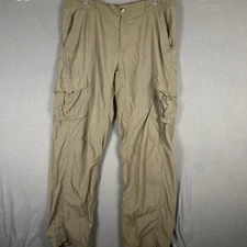 Columbia Pants Mens Large Brown Titanium Zip Off Hiking Nylon