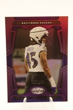 2025 Panini Certified Mike Green RC Mirror Purple 103/299 Baltimore Ravens #131
