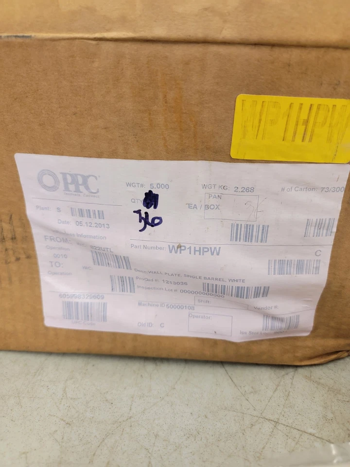 批量 36 件 单 RG-6 F 型 同轴电缆 墙板 白色部件 # WP1HPW — 第 2/4 张图片