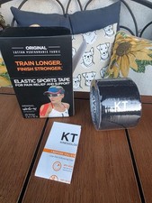 KT Tape Original Sports Tape Black 20 Pre-cut Elastic Kinesiology Athletic Tape