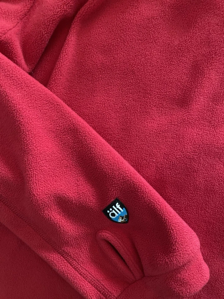 KUHL ALF, Sudadera con Capucha Mujer Roja 1/4 Cremallera Polar Microchamuza, Talla XL. Foto 4 de 4