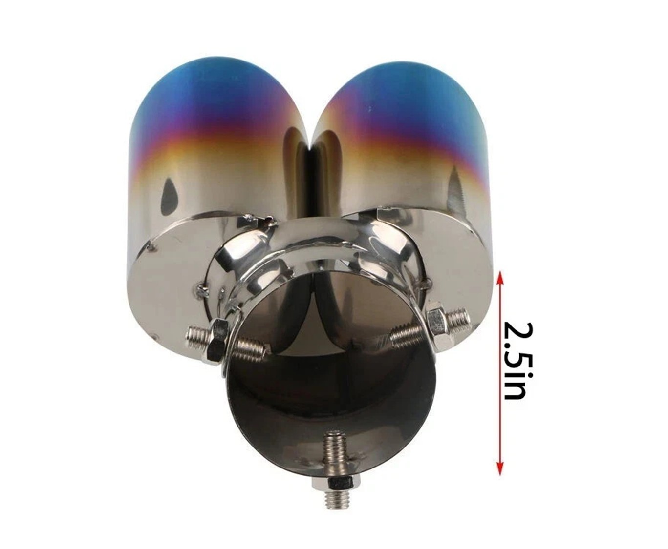 Ombre Blue Car Rear Exhaust Pipe Tail Muffler Tip Auto Accessories Replace Kit