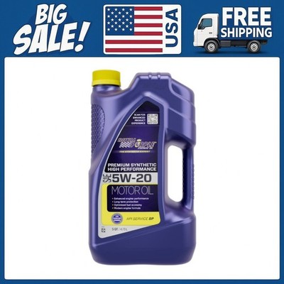 Royal Purple High Performance Motor Oil 5W-20, Premium Synthetic Motor Oil, 5 QT