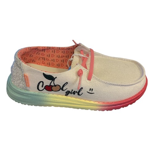 Hey Dude Youth Girls Wendy Canvas Easy Slip On Shoe, 130120223 - Picture 4 of 33
