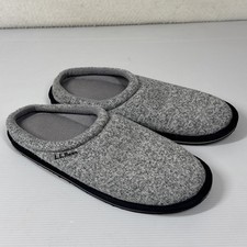 L.L. Bean Sweater Fleece Slipper Scuff Men's Size 10 M Gray