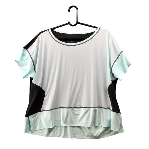 Sweaty Betty Soft Flow Studio T Shirt Womens XL Short Sleeve Blue Colorblock