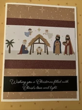 Handmade CARD KIT , Christmas, Stampin Up, Papertrey, Nativity, Jesus