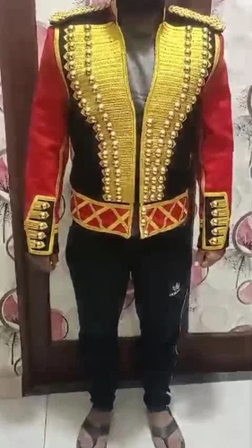 Michael Jackson Thriller Leather Jacket | Red Retro Iconic Biker Coat USA