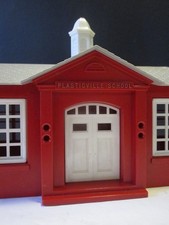 Plasticville - O/S Scale - SC-4 - School House Partial Kit Version B - Gray Roof