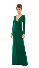 Mac Duggal 26573 Long Sleeve Dress for Evening - Long Formal Dress for Women Eme