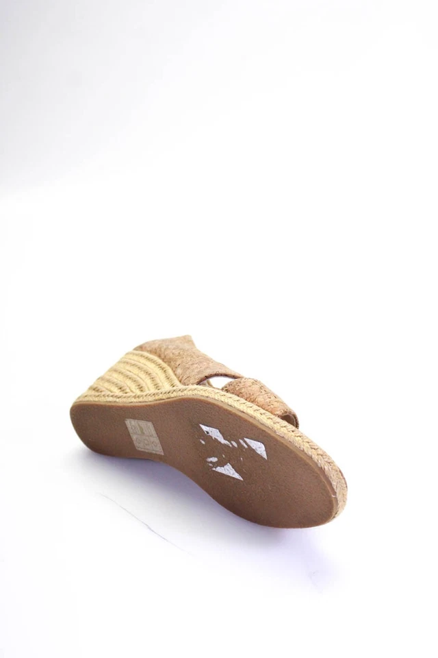 Sandalias de cuña alpargata de corcho cruzado Jack Rogers para mujer color tostado talla 6,5 Foto 4 de 4