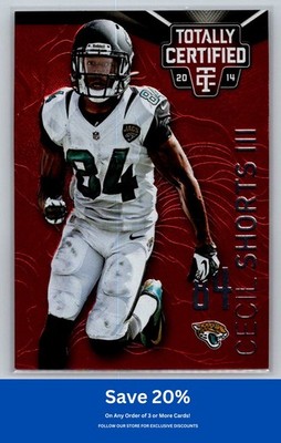Cecil Shorts III 2014 Panini Totally Certified #43 Platinum Red #/100 K18