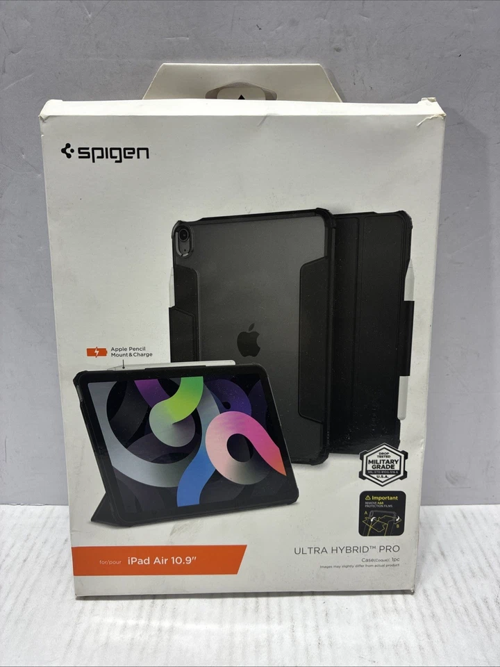 Spigen Smart Fold Tablet Case Black Cover with Hard Back - Image 3 of 4