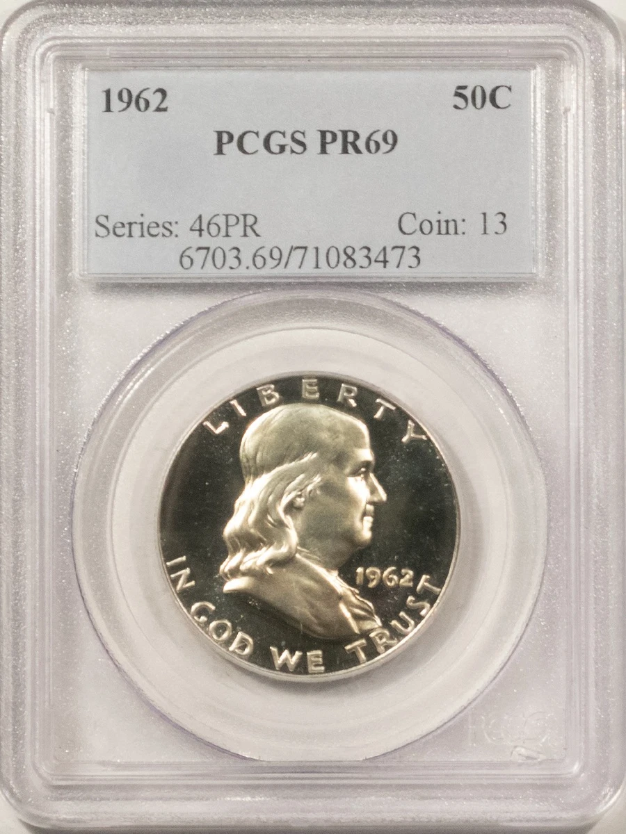 PCGS Certified PR 69 Graded Franklin Half Dollars (1948-1963) for