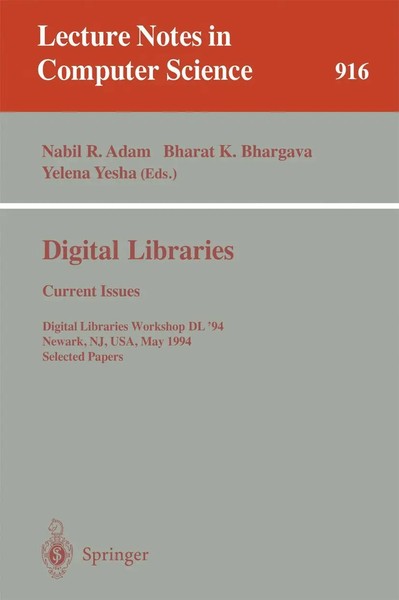 Nabil R. Adam (U. A.) | Digital Libraries: Current Issues | Taschenbuch (1995)-image