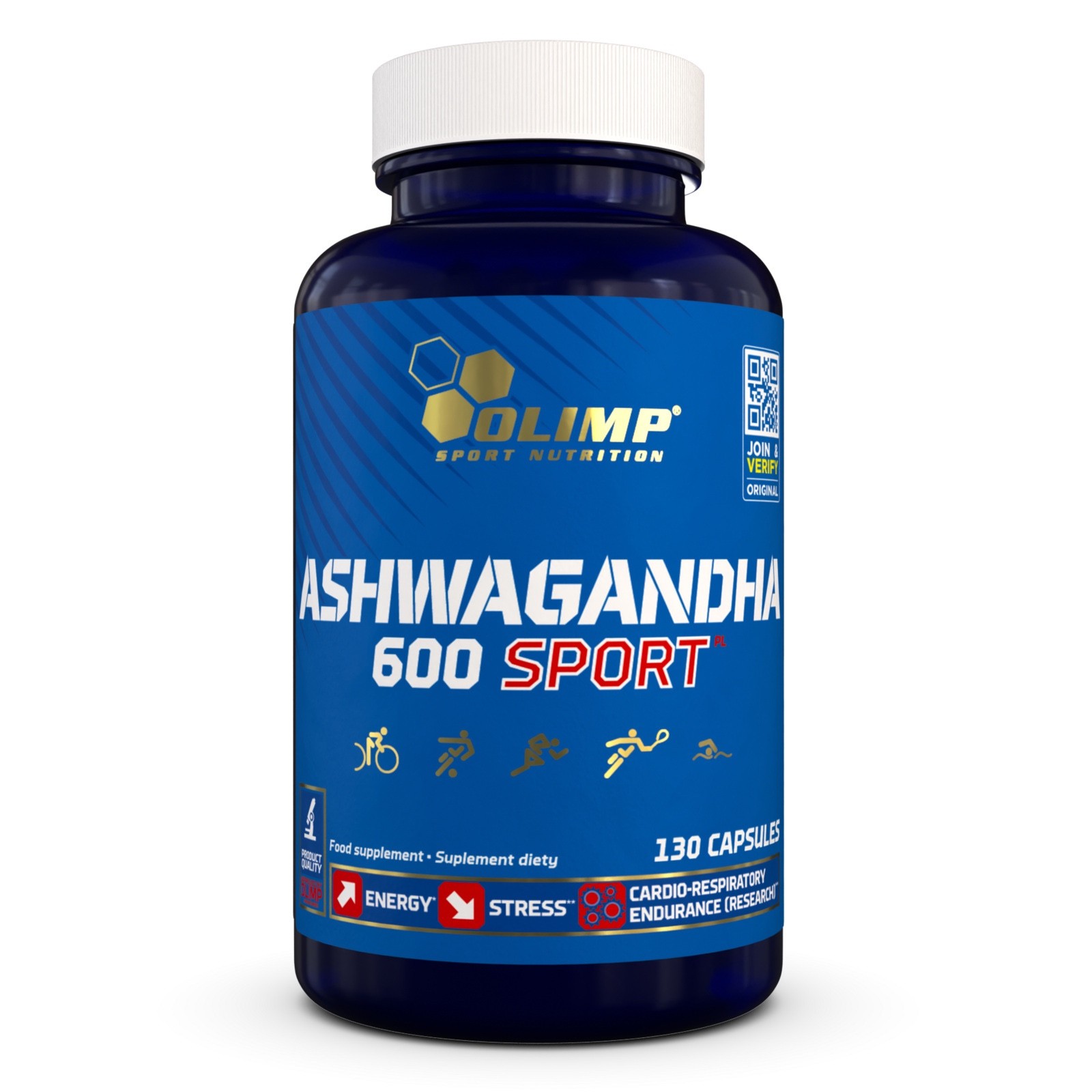 OLIMP ASHWAGANDHA 600 SPORT KSM-66 INDIAN GINSENG ENDURANCE SPORT 130 CAPS