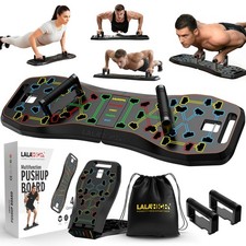 Push Up Board,36 in 1 Home Gym Equipment with Ab Roller Wheel  Resistance Ba...