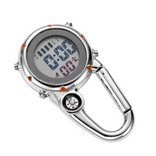 Luminous Backpack Clip On Band Carabiner Digital Sport Fob Hiking Digital Watch 