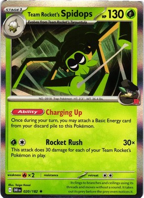 Team Rocket's Spidops - Holo DRI SV10: Destined Rivals 020/182 NM