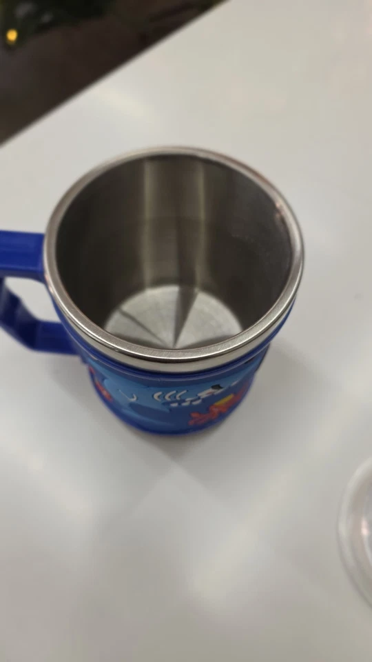 Kids Insulated Stainless Steel Mug Blue Shark Ocean Animals Cup with Lid – 8 oz - Image 2 of 4