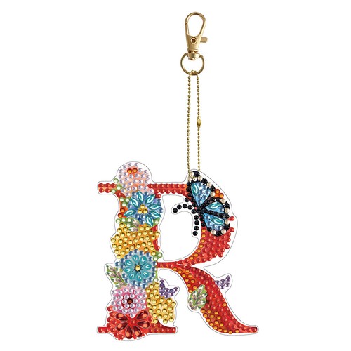 DIY Diamond Art Key Rings Lettter Keychain Supplies Gift for Kids ...