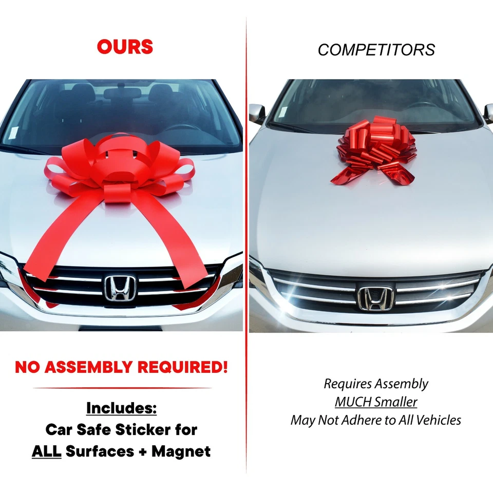 Sweet 16 автомобильный бант, гигантский Happy день рождения магнитные назад автомобиля бант, сладкий 16 большой бант - Изображение 3 из 4