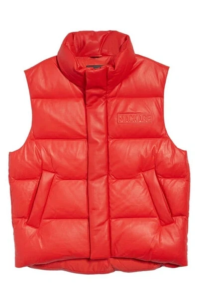 Chaleco acolchado Mackage Kellan 800 Fill Power Down para hombre en rojo talla 40 #SJ1039