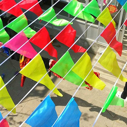 AU 80M-320M Colorful Bunting Triangle Flags Wedding Party Outdoor Banner Decor - Picture 5 of 12