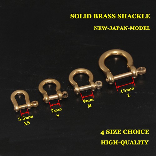 5.5-15mm Chain Hook Shackle Japan Solid Brass Key Joint Connect Leathercraft - Picture 2 of 15