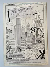 FLASH ANNUAL 1 Page 1 Original Comic Art Title Splash Page Ed Benes  (1994)