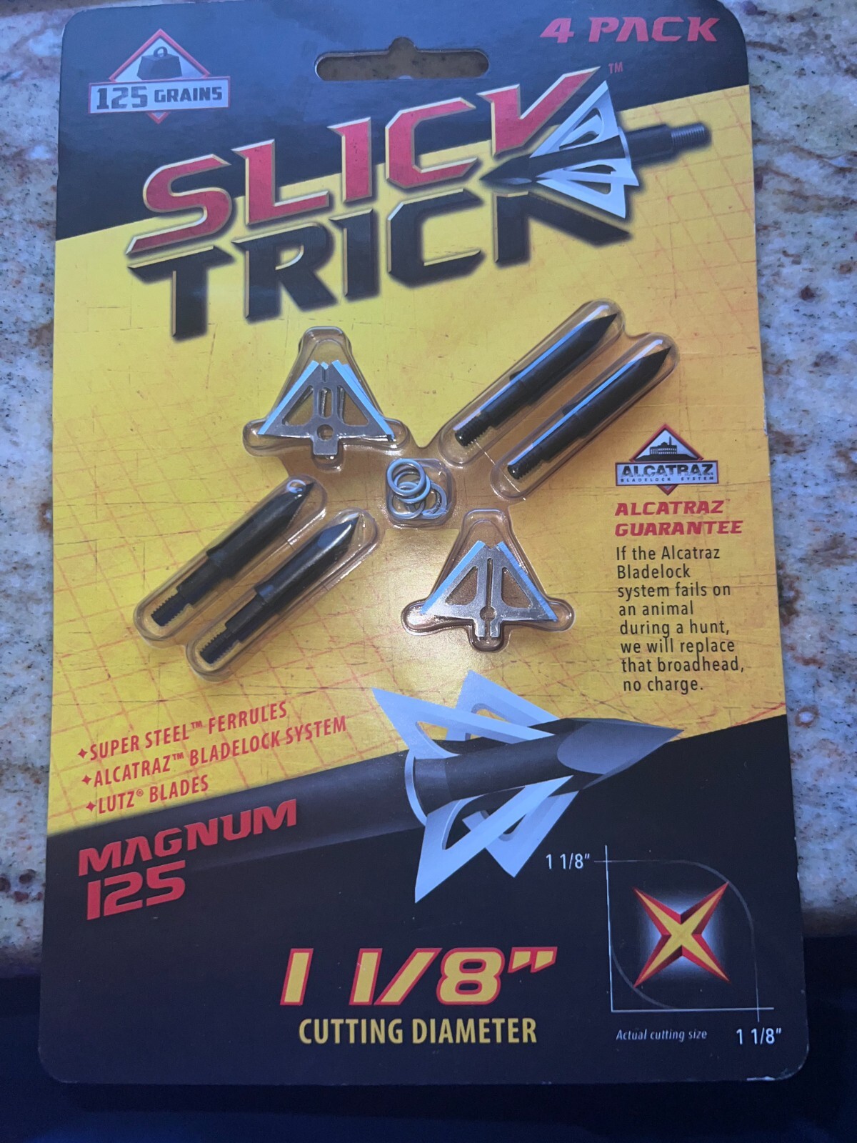 slick trick broadheads 125 grain Magnum 125, 1 1/8 cuting diameter 4