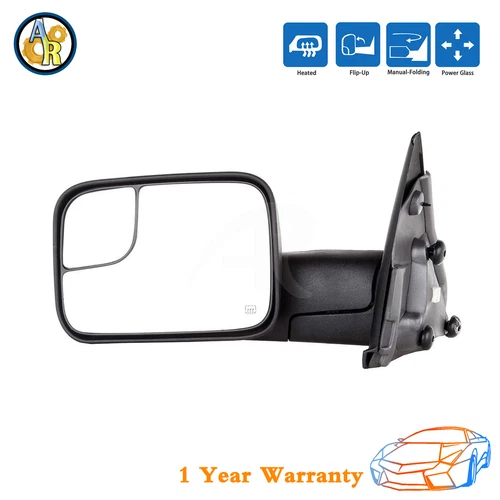 ★Left Mirror Power Heated Towing Flip Up For 2002-2009 Dodge Ram 1500 2500 3500