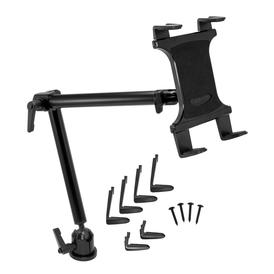 Suporte de base de broca resistente com braço de 22" para tablets Apple iPad Air, iPad, Galaxy - Imagem 2 de 4