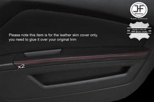 Rote Naht 2X Vordert�r Armlehne Leder Bez�ge F�r Ford MUSTANG 2010-2014