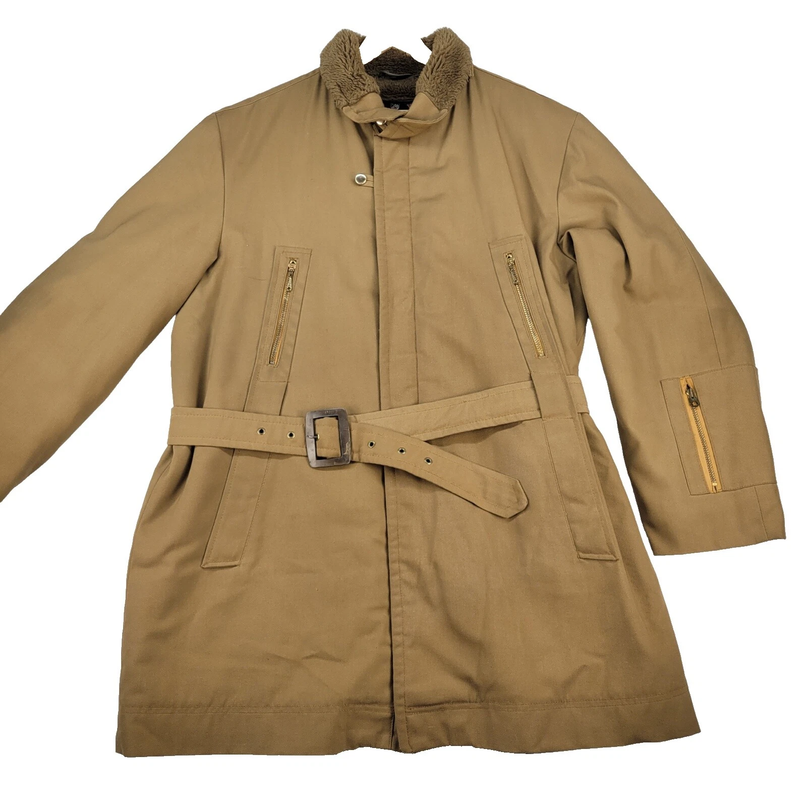 Коричневая винтажная верхняя одежда пальто и куртки для мужчин военная/для девочек