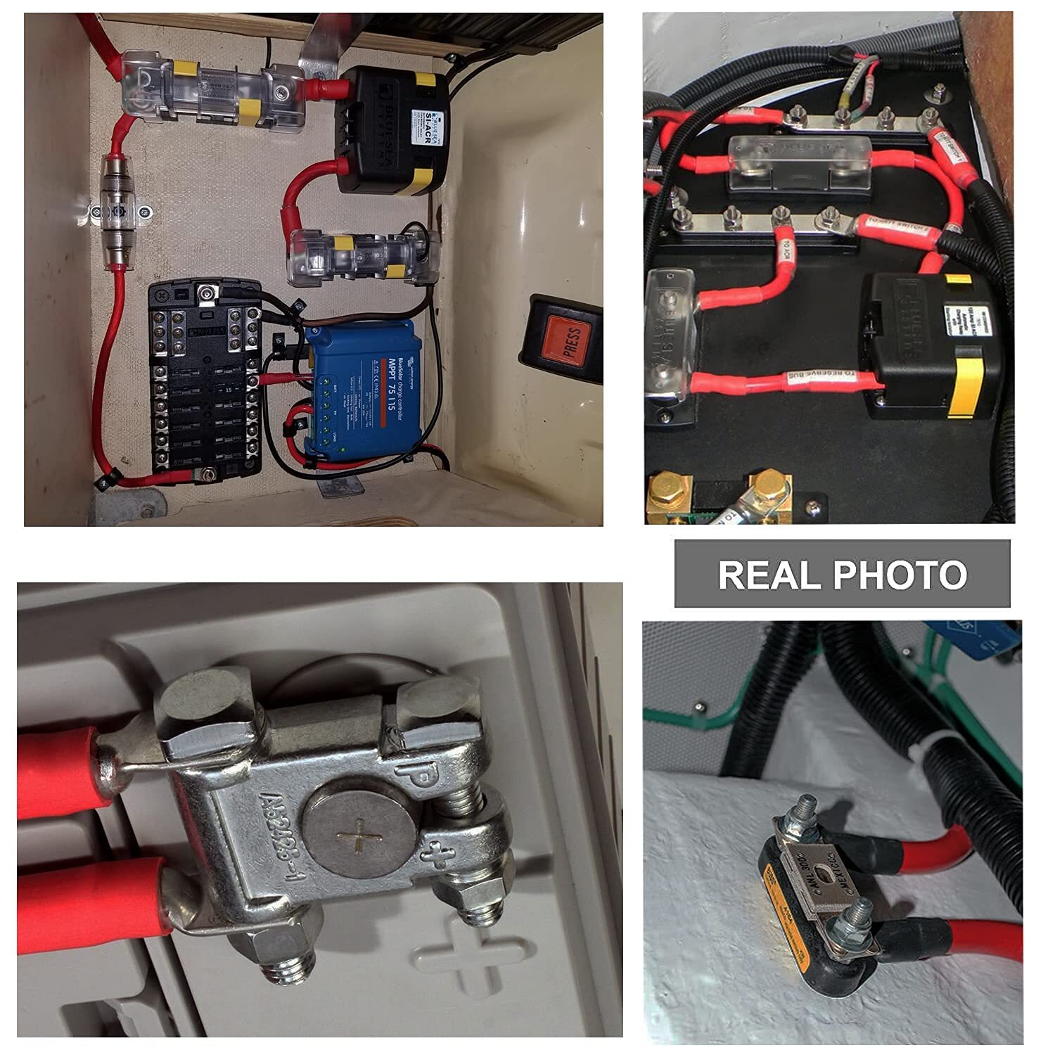 TKDMR 10pcs 4 Awg-1/4" Ring Marine Grade Copper Wire 4 Awg - 1/4" (M6) 