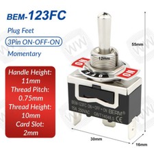 Heavy Duty Metal Toggle Switch On-Off / On-Off-On 15A 250Vac For Car Dash Boat