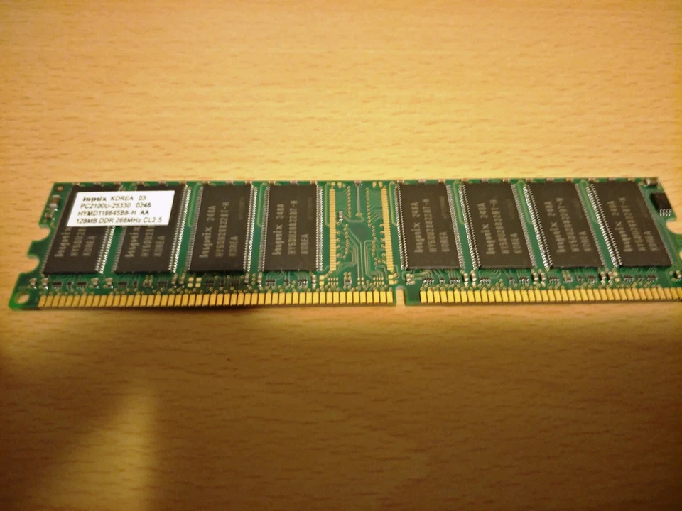 HYNIX - 1 x 128MB DDR-PC2100 266MHz NON-ECC - 184 Pin - (PC/MAC) - (USED) - Image 2 of 2