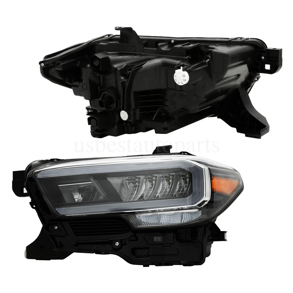 Headlights For 2020-2023 Toyota Tacoma Limited For TRD Chrome Full LED LH+RH - Image 2 of 4