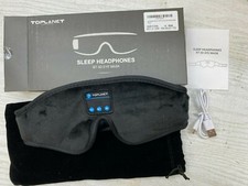 TOPLANET Sleep Headphones Auto Shutoff 3D Music Eye Mask Bluetooth 12HRS AM2