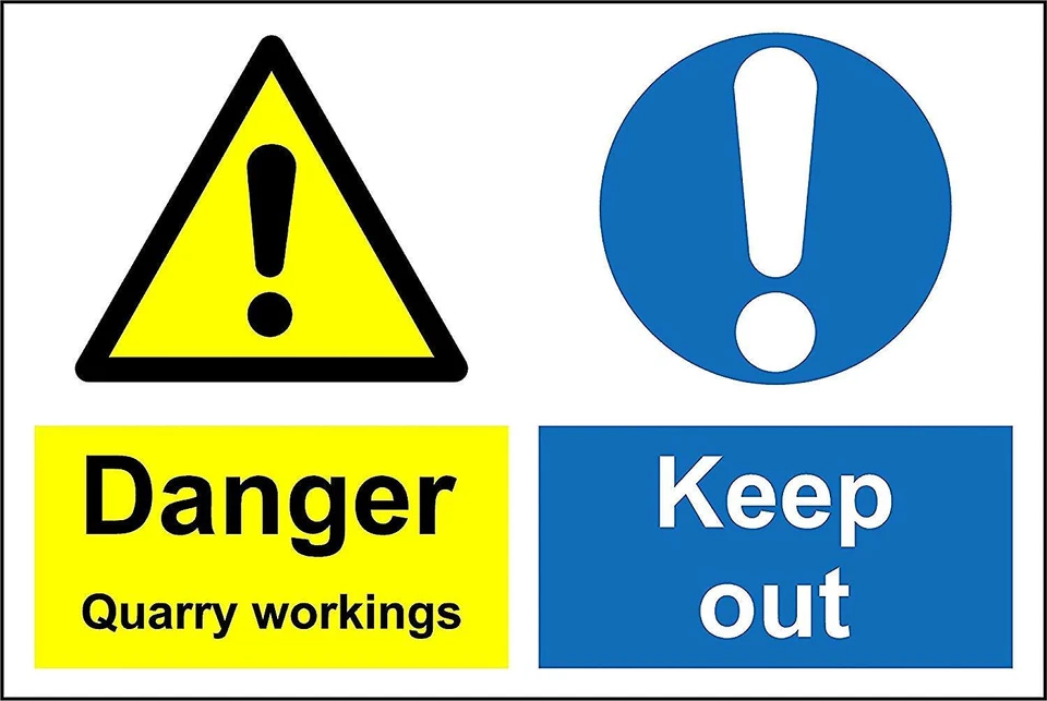 KPCM DISPLAY LTD Construction site safety Danger quarry workings keep out safety sign